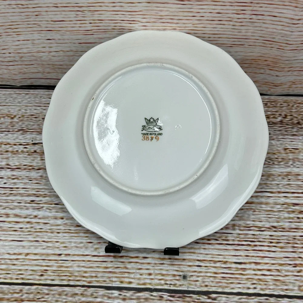 Favolina Karolina Jarolina Poland 3879 Bread Dessert Silver Scalloped Floral 12‎